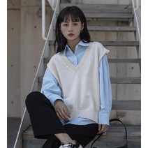 이승창 러블리 민소매 카디건 베스트 여성