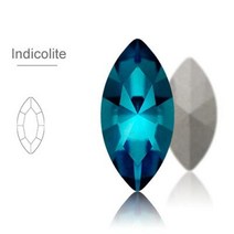 아쿠아씰 크리스탈 라인석 상단 스톤 의류 공예 쥬얼리에 적합한 라인스톤에 유리 접착제, Indicolite+5X10mm 10Pcs