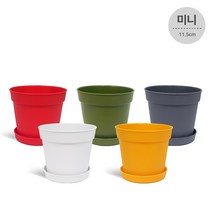 담따 비비드 플라스틱화분 받침세트 마이플랜트, 화이트