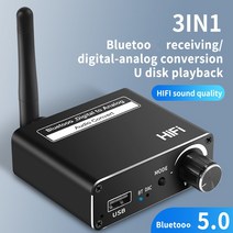 디지털-아날로그 192khz dac 컨버터 무선 블루투스 5.0 헤드폰 광 동축 앰프 3.5mm 지원 usb 오디오 어댑터, 없음