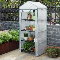 가정용 옥상 베란다 마당 소형 미니 조립식 비닐하우스 식물 이동식 창고 다육이 겨울나기, 4겹  흰색 비막 및 부동액