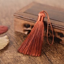더치커피 메이커 2/5pcs 8cm 짧은 술 스파이크 폴리 에스터 실크 작은 북마크 키 체인 tassels DIY 바느질, 04 coffee_02 8cm  5pcs