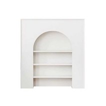 북유럽 벽난로선반 인테리어 원목 수납 장식장 콘솔, B 유백색100x20x110cm