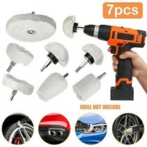 광택기 자동차광택기 무선 차 차량용 소형 7pcs 연마 패드 버핑 휠 키트 자동차 연마, 7개