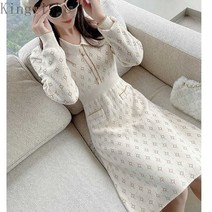 [Kingfishe]여성 가을 원피스 슬림 니트 미들 원피스 Kingfishe dian251205fg4