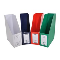 화일꽂이 종이화일박스 파일꽂이, 3개입(화이트)