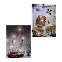 위withh_LED 캔버스 인테리어 액자 30x40 17종 택1 소품 벽걸이 일반 다용도♥withy, ♥withy06 빈티지피사의사탑