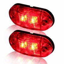 카고트레일러 캠핑 미니 카고트레일러 10Pcs 20LED 앰버 레드 화이트 사이드 마커 라이트 24V 통관 램프 캐, 01 01