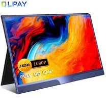 휴대용 모니터 13.3 1920x1080 ips hdr screen hdmi usb c 게임 플레이어 컴퓨터 디스플레이 mac pc 노트북 ps4 ps5 xbox phone, 서만