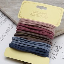 369악세사리 세줄결 머리끈 10종-고무줄 헤어끈 헤어밴드 c71