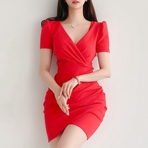 글램디브 젠츠 랩 셔링 미니 원피스 AC0432