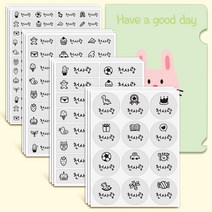 네임에이드 네임스티커 패키지 4종(12장) + 케이스1개, P72_실버 패키지 4종(12장)+케이스1개