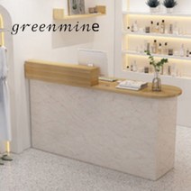 그린마인 카운터테이블 안내데스크 인포데스크 계산대 접수대, 아이보리+오크