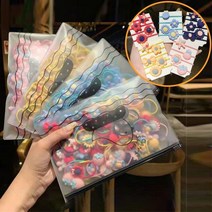 SSBUM6종 귀요미 머리끈 (20p) 지퍼백 세트 유아 헤어끈