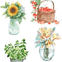 DIY 명화그리기 워터아트 시리즈 - 40cmX50cm, 선택03워터아트로즈글라스