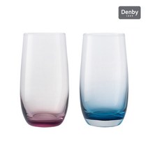 덴비 컬러 글라스 라지 텀블러 세트 2P (핑크블루 세트) YE