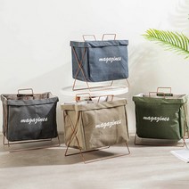 레나에너지 캠핑 접이식 쓰레기봉투걸이 바스켓형, 카키 그린