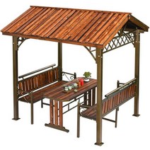 정자 벤치 쉼터 파고라 오두막 공원 정원 바베큐장