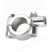 1x 크롬 78 quot;10mm 오토바이 핸들 바 미러 마운트 홀더 클램프 어댑터 사이드 브래킷, 한개옵션0