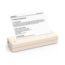 HPRT 휴대용 여행 프린터 MT810 - 열 잉크 없는 가정용 소형 자동차 및 사무실용 종이 롤 모바일 인쇄 iOS 안드로이드 폰 노트북과 호환되는 블루투스 무선, 베이지
