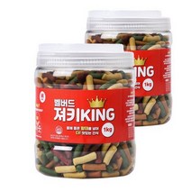 벨버드 져키킹 강아지 노즈워크 간식 M 1kg, 황태 + 연어 + 참치 + 오리 + 치즈 혼합맛, 4개입