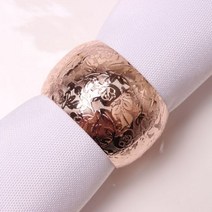냅킨홀더 케이스 골든 링 버클 냅킨 6 개 호텔 모델 룸 서양 레스토랑 금속 원형 천, R Gold