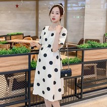 땡땡이임산부원피스 77사이즈 롱 하객룩 결혼식 오피스룩 여성