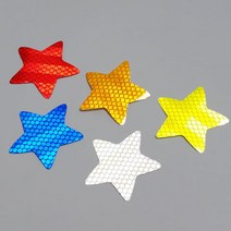 컬러 별표 반사 스티커 운전 안전 야간 야광 테이프 빛