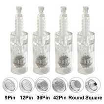 오토 MTS 니들 카트리지 10/50/100Pcs 닥터펜 MYM 라운드 나노 핀 전기 자동 Microneedle 펜 팁 MESO 용 영양 입력 111847, 스퀘어 나노_10개