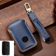 크레이지 호스 가죽 키 셸 3 4 버튼 Mazda Alexa CX-30 CX30 CX5 CX 5 CX-5 CX8 CX9 CX4 2019 2020, 3 Button Blue