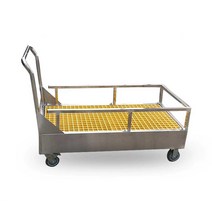 폐기물 카트 누출방지 파렛트 산업용 깔개 실험실, 철통 2개 1200x600x900