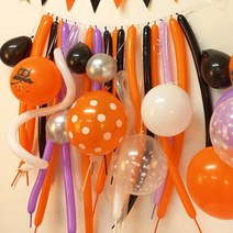 해피 할로윈데이 파티 풍선가랜드 긴풍선꾸미기 어린이집 유치원 DIY, 05_할로윈 왕관세트