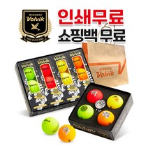 2022년 볼빅 골프공 비비드 신년 호랑이 4구 12구 골프공 인쇄 쇼핑백 무료 선물포장, 2-5 호랑이 12구+인쇄+쇼핑백