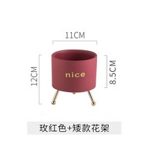 화분 랙 진열 대 화분 받침 정리 귀여운 간단한 식물 스탠드 단철 꽃 냄비 좋은 솜씨 금속 랙 전기 도금 공, 16 Flower Rack no Hole