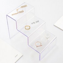 아크릴 3단 진열대 계단식 계단형 플리마켓 프리마켓 악세사리매대 탑디스플레이, 기본, 기본
