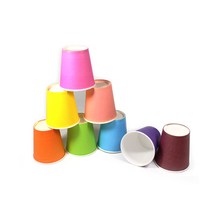 칼라 종이컵 색깔 종이컵 50입 분홍, 1개