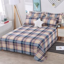 라지킹침대 3 조각 침대 시트 세트 1pc 플랫 2pcs 베개 면화 린넨 편안한 커버 더블 퀸 사이즈, 03 3pcs 230x250cm, [03] 03