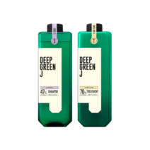 [제이숲] 딥그린제이 약산성 여신헤어세트 (샴푸 1000ml + 트리트먼트 1000ml), 향기 선택:4. 헤어세트 일랑일랑