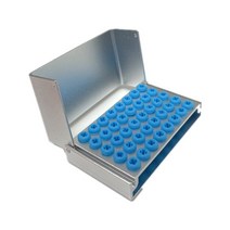 무소음냉장고 미니화장품냉장고 무소음 화장품 냉장고 DCLOUD 치과용 버 거치대 알루미늄 합금 소독 케이스 블록 실리콘 스탠드 자동 정리함 치과 도구 40 홀, [02] Sliver