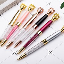 HARAM 블링블링 예쁜 인싸템 보석 왕관 크라운 크리스탈 볼펜 7 color, 1개, 자주
