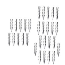 바다 근해 보트 낚시를위한 30pcs 오프셋 후크 무게 웜 싱커, 다중, 설명한대로, 은