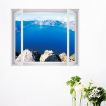 꾸밈 iw524-백두산천지창문그림액자(중형) 액자, B타입-외부창문형