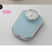 체육관 수동 체중계 대형 바늘 포인터 아날로그 목욕탕 저울 복고 빈티지 Esyuse 증정, 1.스카이블루