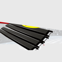 지게차 연장 덧발 롱 포크 연장 보조 발 굴삭기 슬리브, 1/1.5T 110x45x1.5m