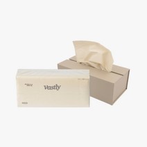 [세트1] 바스틀리 페이셜티슈(100매) 11팩 + 티슈케이스(베이지)