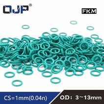 고무 링 그린 FKM O 씰 CS1mm 두께 OD3/4/5/6/7/7 로트당 10 개 O링 가스켓 와셔 5mm 8mm 9mm 10mm 11mm 12mm 13mm251557, 9x7x1mm, 20pieces