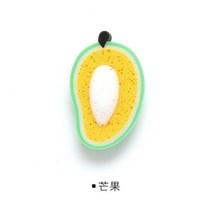 미니 소형식 업소용 가정용 식기세척기 주방 두꺼운 과일 시리즈 청소 스폰지 닦아 수색 패드 강력한 오염 제거 가정용 행주, 망고
