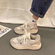 나루니 여성운동화 투톤 어글리슈즈 4cm 4cm굽 봄 여름 스웨이드 두꺼운굽 캐주얼 키높이 키작녀