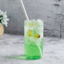 MAKA 내열유리 카페유리컵 롱머그컵, 1p, 일자컵 370ml(C02)