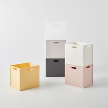 한샘 폴리 큐브 수납 리빙 바스켓 1P, 다크그레이, 1개